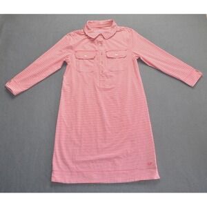 Vineyard Vines Performance UPF Striped Margot Shirt Dress Red White Size XS